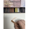MAIMOUFIN 12-Pack Earth Tone Square Soft Pastels Water-Soluble Blendable Artist