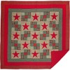 VHC Brands Forreston Ninepatch Queen 90x90 Quilt, Red