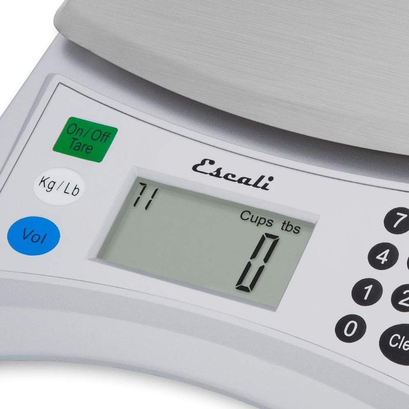 Escali Pana V136 Large Volume Measuring Kitchen/Baking/Cooking Scale, Preprogrammed With