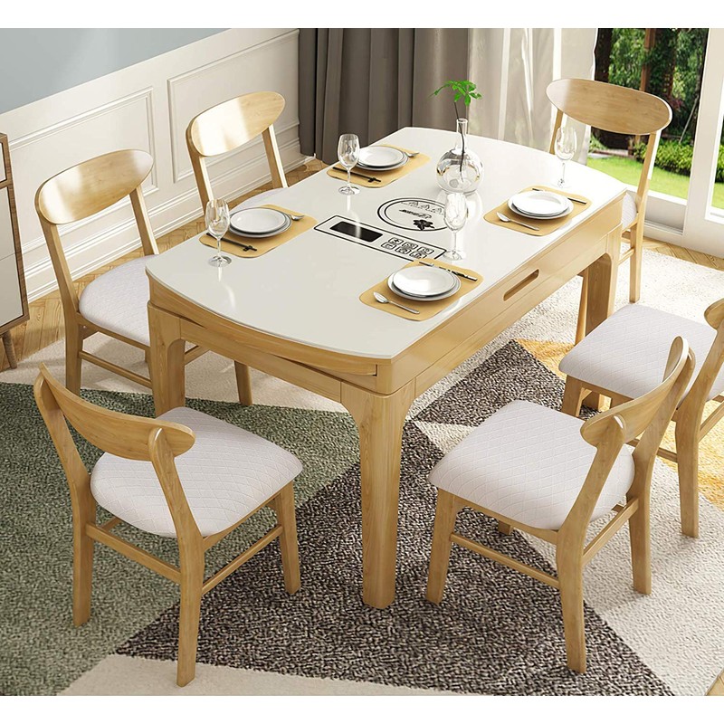 smiry Stretch Chair Seat Covers for Dining Room, Jacquard Dining