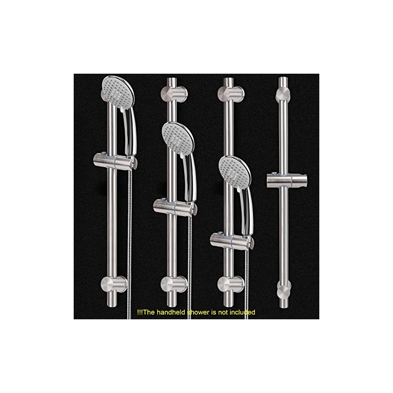 NearMoon Slide Bar with Height/Angle Adjustable Handheld Shower Holder, Bathroom