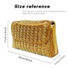 zebrum Evening Clutch Bag for Women, Chain Shoulder Bags Rhinestones