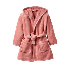 Vertbaudet Children's Bathrobe with Recycled Cotton, rosewood