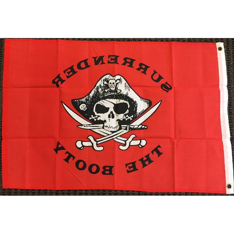 Surrender The Booty Flag - Beautiful Double-Stitched 100% Polyester w/Brass