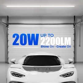 Barrina Barrina T5 4FT LED Shop Light, 2200lm,5000K Daylight White, 20W Utility Light Fixture, Ceiling and Under Cabinet Lights for Workshop Garage, Corded Electric with ON/Off Switch, 6 Pack