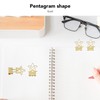 100 Pcs Binder Clips Star Shape Paper Clamps Hollow Long