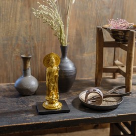 Buddha Statue Pet Kannon Bodhisattva, 6.3 inches (16 cm) (Gold) _ "Animal Protection and Pet Memorial Service" Takaoka Copper Utensils (Pkannon/M)