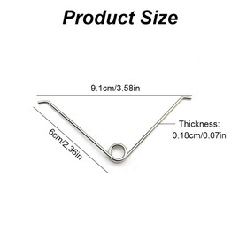 4 Pieces, V Shape Torsional Springs, Manganese Steel, 6x9.1cm, 0.18cm Thickness, Chrome-Plated, Easy Manual Installation for Garden Shears, Tool Maintenance