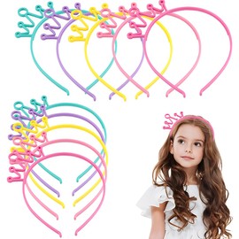 EAVUYIS 10 Stück Geburtstag Kronen Mädchen Stirnband, Geburtstag Kronen Haarreif Kinder, Head Accessoires Party Dekoration,Ostern Geburtstag Party Karneval