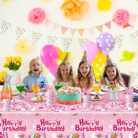 81 Pcs Pink Spider Party Tableware Set Girl Spider Birthday Party Supplies,Paper Plates,Napkins,Cup,knives,Spoons and Forks