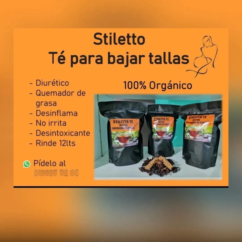 Stiletto Té Detox Quemador De Grasa Suplemento 250g