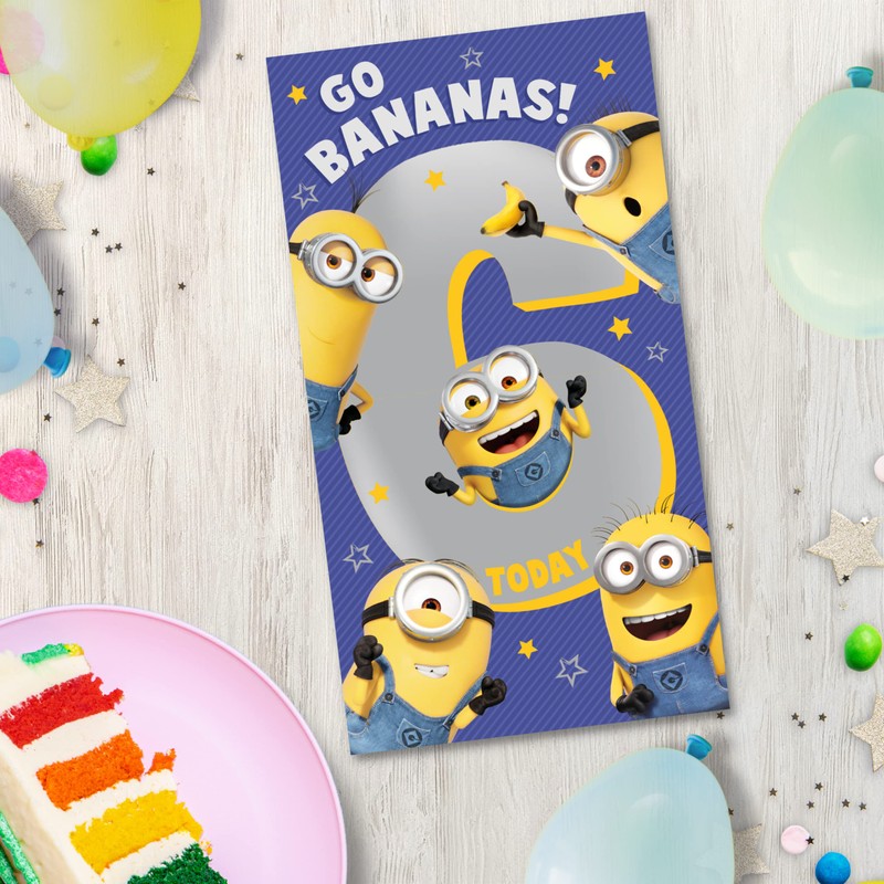 Despicable Me 2 Age 6 Birthday Card