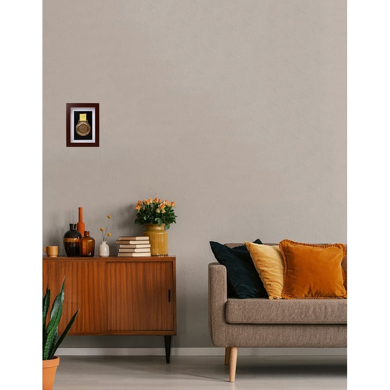 WANLIAN Cornice per Medaglia 8x6, Noce, Fronte in Vetro