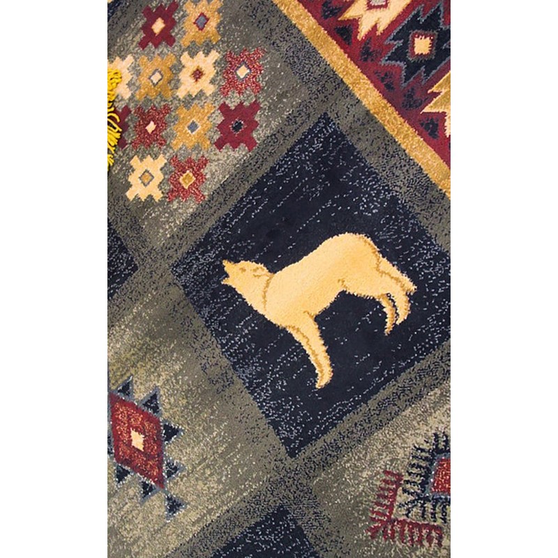 Qmkmyy Lodge Cabin Black Bear Rugs for Living Room Bedroom