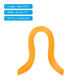 PATIKIL 240pcs Quilling Strips Paper, 3mm x 39cm Origami Paper Quilling Kits for Adults Beginner Art DIY Craft Christmas, Fluorescent Orange