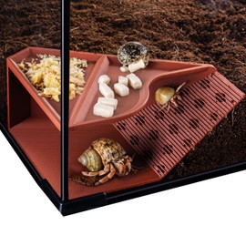 Hermit Crab Cave Hideout with Climbing Tunnel, Hermit Crab Tank Accessories & Climbing Toys, Habitat Decor for Pet Crab (for Crabs up to 2.4in Tall)