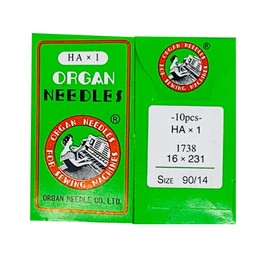 Organ Sewing Machine Needles Home-use (10 Needles/Pack), Size 90/14
