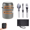 HomeCraft Camping Cookware Mess Kit Lightweight – Durable Space-Saving Construction