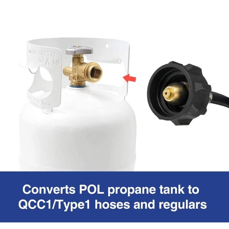 For Weber 6FT QCC Propane Adapter Hose LP Tank 1lb