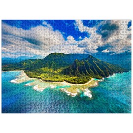 MyPuzzle Aerial View On Na Pali Coast Kauai Hawaii - Premium 500 Piece Jigsaw Puzzle for Adults