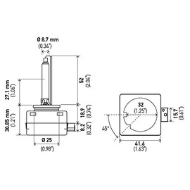 HELLA D3S 4300 K Xenon Standard Bulb (42V, 35W)