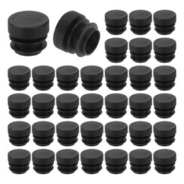 QUARKZMAN Pack of 36 Round Blanking Plugs, Cover Caps for Drill Holes, 18 mm (0.71 Inch) Plastic Furniture Cover Caps, Anti-slip Protection for Chair, Sofa, Table, Shelf, Black