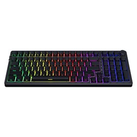 FIRSTBLOOD ONLY GAME. AK992 Hot-Swappable 2.4G Wireless/Bluetooth 5.0/USB Wired Triple Mode Mechanical Keyboard, 98 Keys Full Layout, RGB Backlit, Brown Switches, Black Side Carving PBT Keycaps