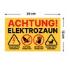 Pasture fence sign, warning sign, electric fence, feeding prohibited and