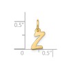 Unbranded 10k Yellow Gold Small Script Initial Z Charm