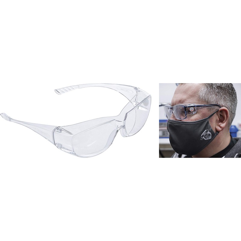 BGS 3701 Safety Glasses Transparent for Construction Site, Laboratory, Workshop