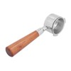 Coffee Bottomless Portafilter Handheld Stainless Steel Bottomless Filter for HouseholdRosewood