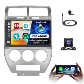 Fuluku for Jeep Compass Patriot 2007 2008 2009 Android 13 Car Stereo Wireless Carplay Android Auto, 9" Touch Screen Radio GPS WiFi Bluetooth SWC Mic AHD Backup Camera