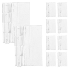 Healvian 10 Uds Bisagras Acrílicas Transparentes Plegables Para Cajones Y Gabinetes Mini Bisagras Para Manualidades Y Puertas De Acrílico Soporte Duradero Y Uso Versátil