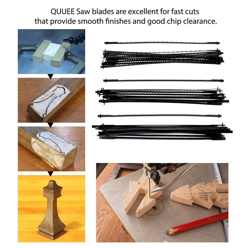 ‍ 36Pcs 5 Inch Scroll Saw Blades Carbon Steel Pinned