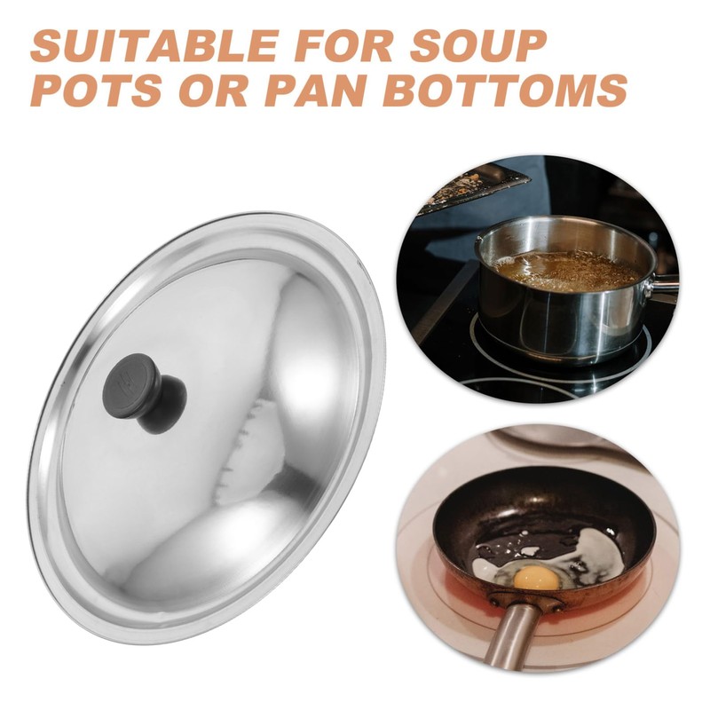 Ciieeo Stainless Steel Pot Lid Replacement Cover for Pots Pans