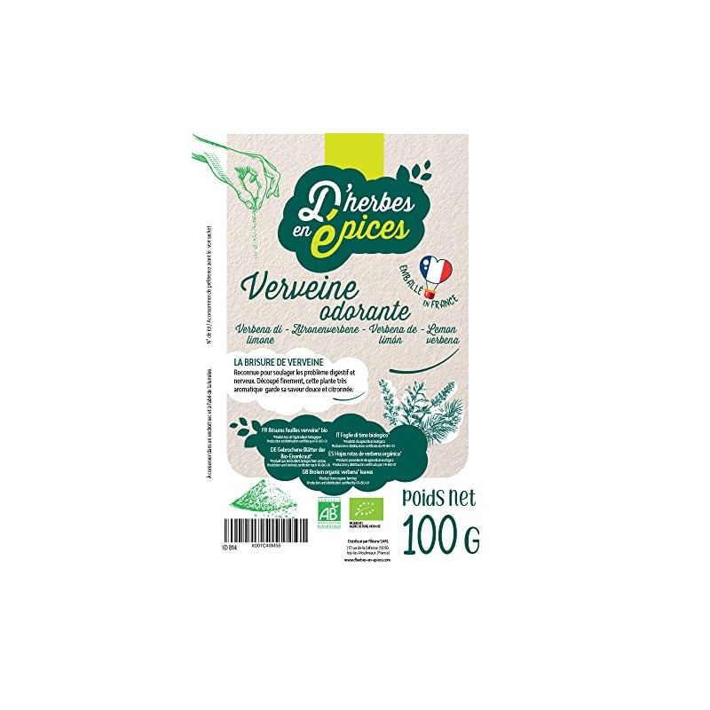 D'HERBES EN EPICES | Organic Verbena Broken 100 g |