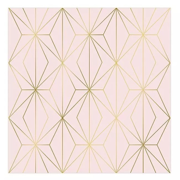 EcoQuality 6.5" x 6.5" Disposable Pink Napkins With Vertex Design