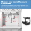 1 Pack 19IN Depth Under Sink Storage Organizer, Large 2-Tier