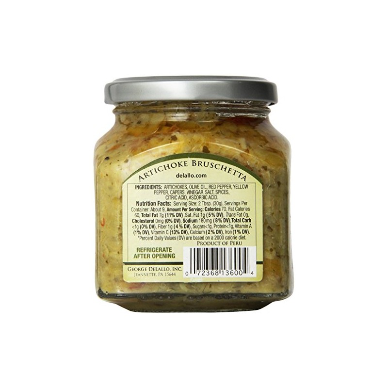 DeLallo Artichoke Bruschetta, 10-Ounce Jars (Pack of 6)