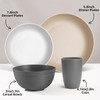 Gudvilla Wheat Straw Dinnerware Sets for 8, 32Pcs Lightweight Unbreakable