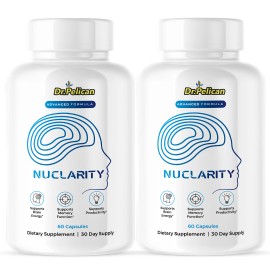 Pelican Vitamins Nuclarity- Brain Support- 2 Bottles- 120 Capsules