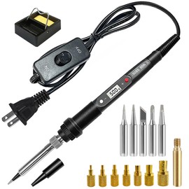 Soldering Iron Heat Set Insert Tool, 80W 110V LCD Digital Soldering Welding Iron Kit with Iron Tips and Heat Set Insert Tips, 16-in-1 Adjustable Temperature 180-500℃ Solder Kit, Black