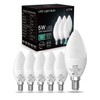 LUTW E12 B11 Candelabra LED Light Bulbs, 40W Eqv, 2700K,