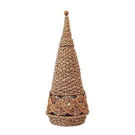 Creative Co-Op Hand-Woven Wicker Cone, Natural Decorative Tree