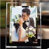 OUKEYI Glass Picture Frames 8x10 Mirrored Edge Glass£¬8x10 Picture Frame