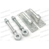 Wyre Direct Gate Hinges 12mm Pin Bracket & 12mm X 100mm Adjustable Eye Bolts Galvanised
