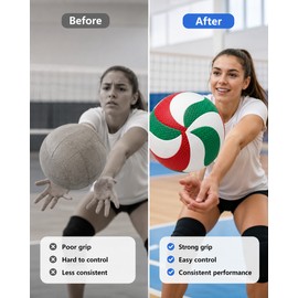 Model 5000 Size 5-Style Volleyball – PU Leather Training Ball for Indoor & Outdoor Practice with Optional Pump, Needle & Carry Bag