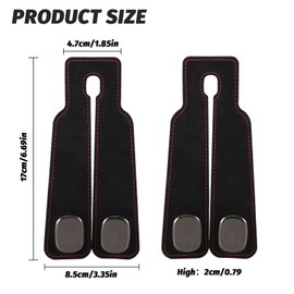 Farerkass 2 Pieces Car Seat Back Double Hooks, Car Storage Hooks, Car Headrest Hooks, Back Seat Headrest Hooks, Storage Hooks, Car Organiser Accessories for Purses and Bags