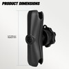 VINmounts Upgrade Anti-Theft 5.9" Aluminum Double Socket Arm for 1.5