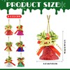 Zueyen Pack of 6 Christmas Tree Bells, 4.2 cm Hanging